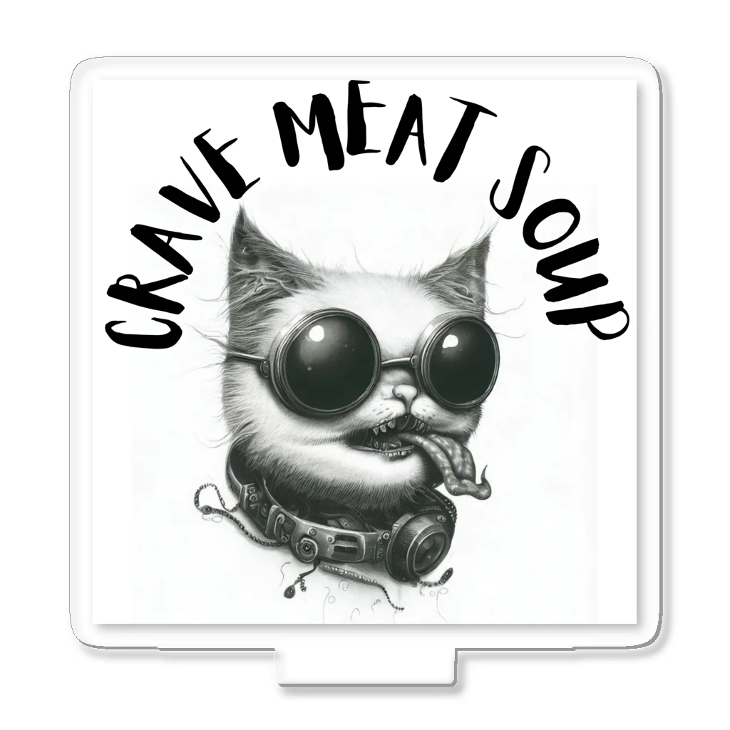 CRAVE MEAT SOUPの#drunk cat Acrylic Stand