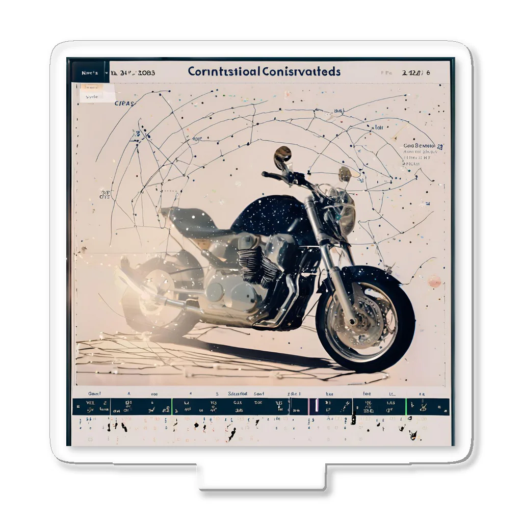 the blue seasonの宇宙と融合するオートバイ：星座とメカニズムの美 アクリルスタンド