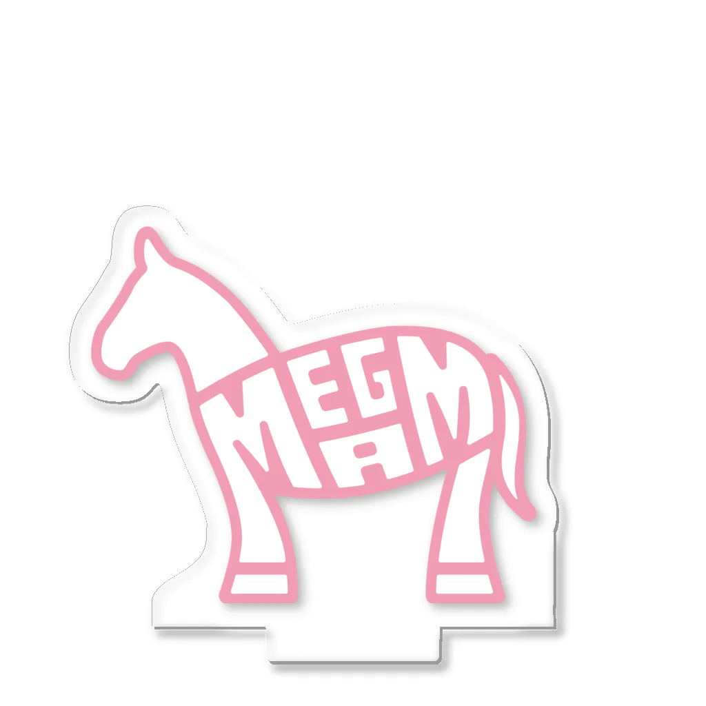 -megami-のHORSE MARK Pink Acrylic Stand