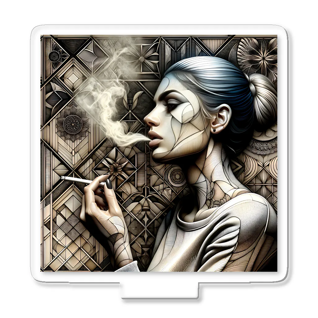 imaginary__inkのタバコと幾何学と女性 Acrylic Stand