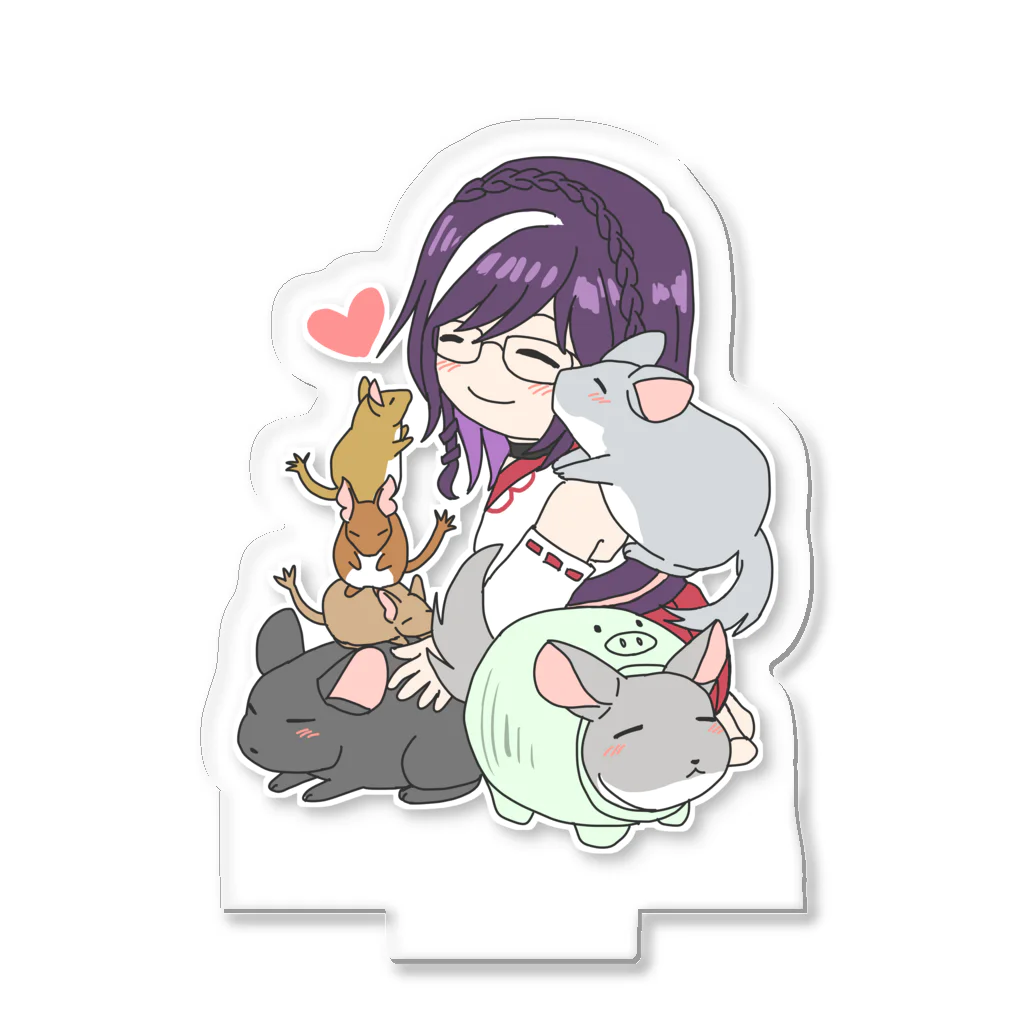 Chinchilla’ｓ（ちんちら～ず）の葉月なちゅえ＆ほわぷりちんちらーずコラボグッズ Acrylic Stand