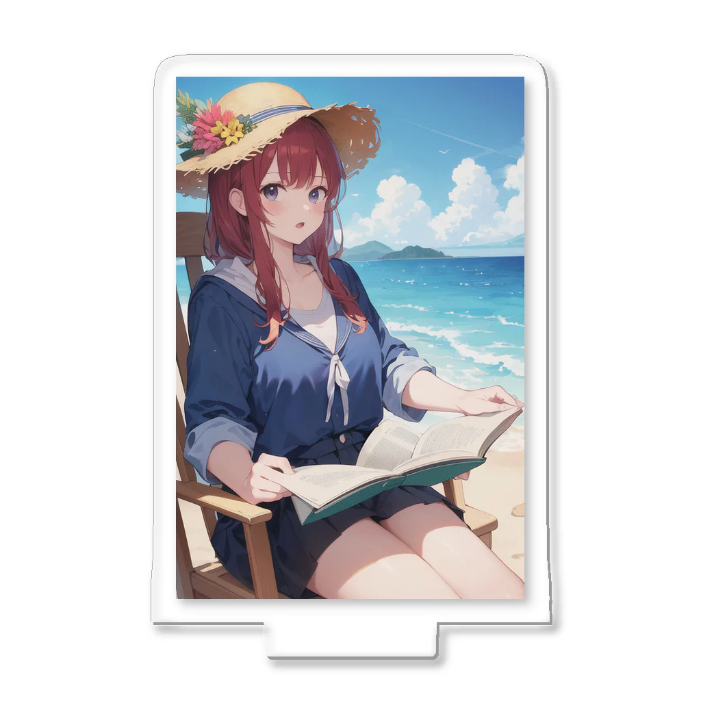 A.Mの夏の海で読書 Acrylic Stand