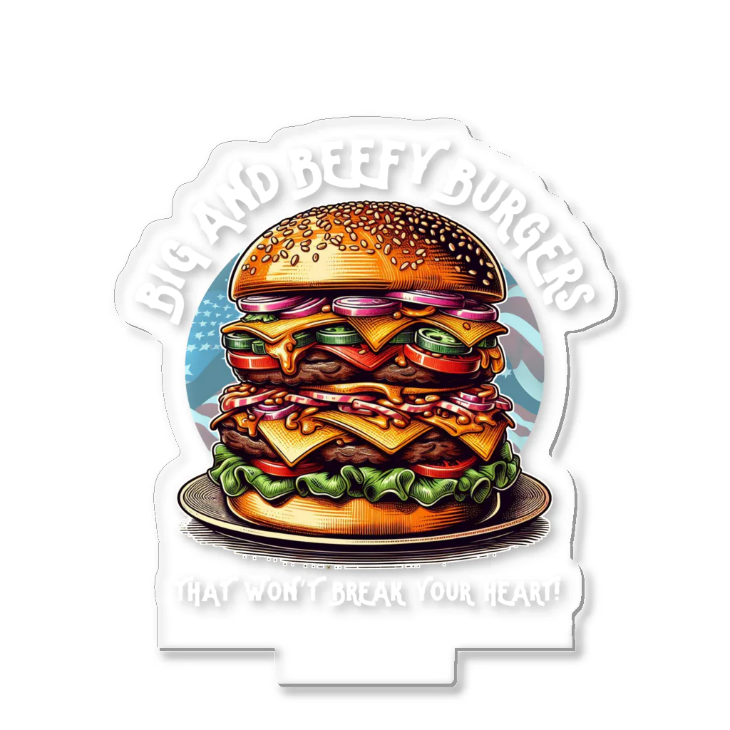 kazu_gのあなたを満足させるバーガーを!（濃色用） Acrylic Stand