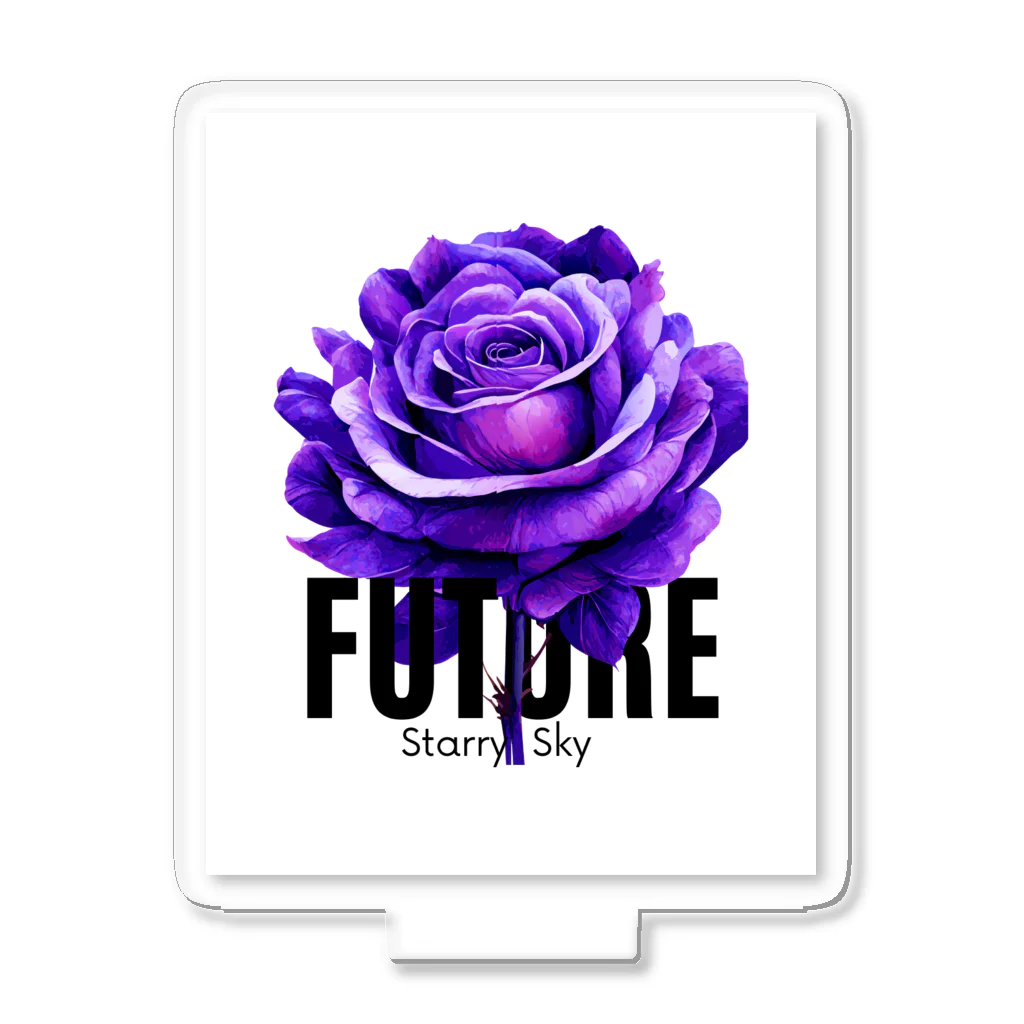 Future Starry Skyの紫色の薔薇 Acrylic Stand