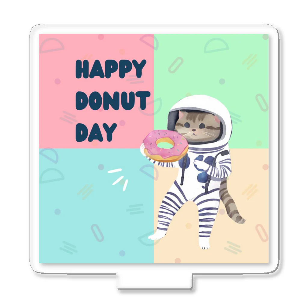 ドーナツ大好きにゃんこのHAPPY DONUT DAY Acrylic Stand