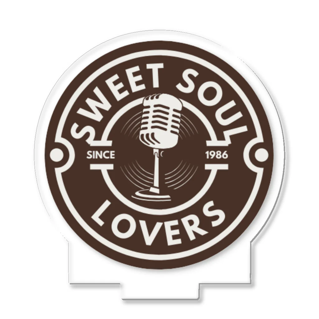 soul_mateのSweet Soul Lovers★クラシックマイク（ブラウン） Acrylic Stand