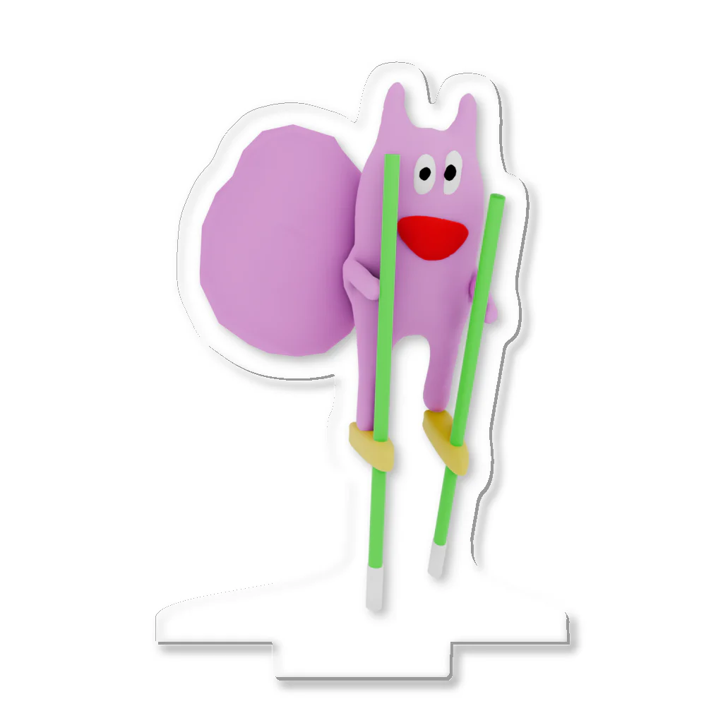 やさしさパークタウンのリスくん　ライドオン！電動竹馬 Acrylic Stand