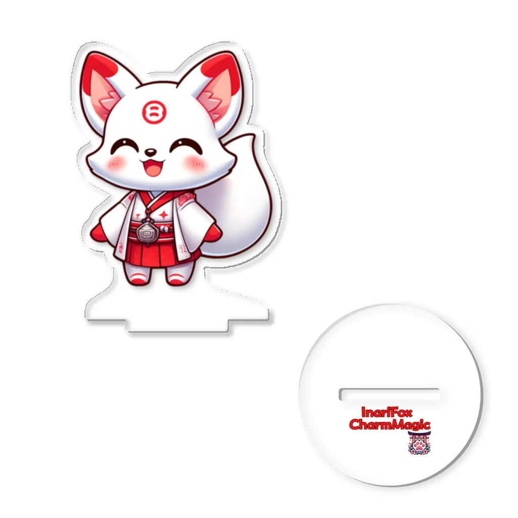 大江戸花火祭りのInari Fox Charm Magic～稲荷の狐1 Acrylic Stand