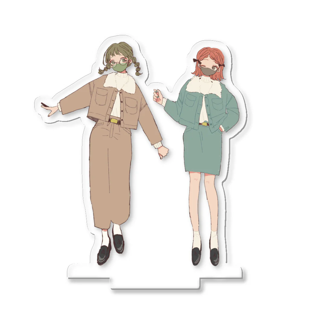 色田/SHIKIDAのcolor coordination!【BEIGE／GREEN】 Acrylic Stand