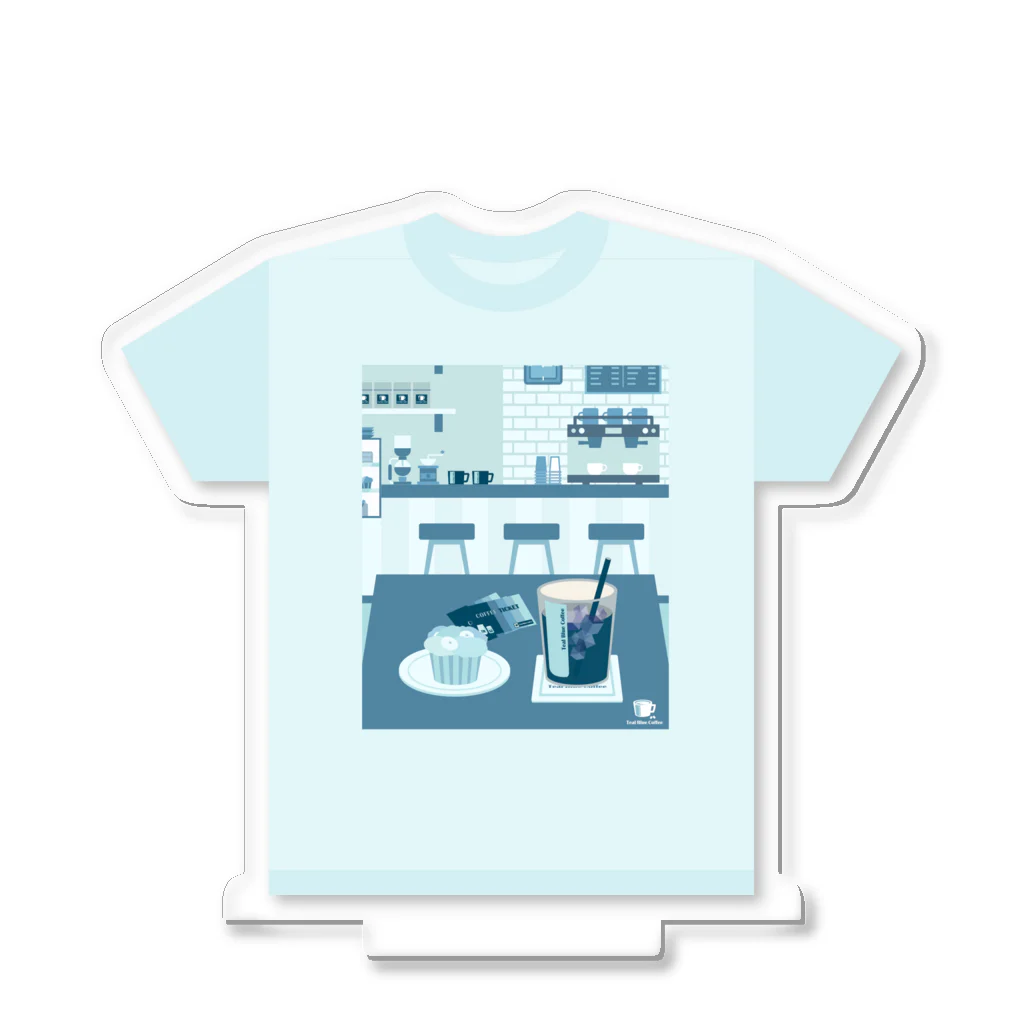 Teal Blue Coffeeのアイスコーヒーをどうぞ　～常連さんのTシャツ～ アクリルスタンド