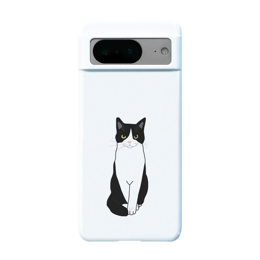小鳥と映画館のお利口さんのハチワレちゃん Android Smartphone Case