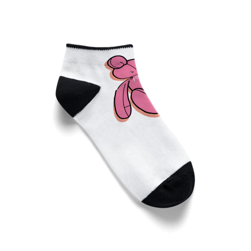 Illustrator Moca&Ram shopのpapamama Teddy bear🐻/ パパママ テディベア Ankle Socks