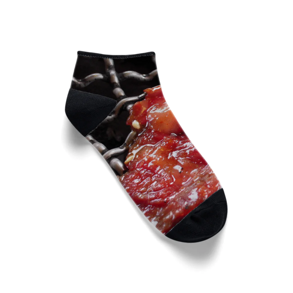 脂身通信Ｚの【フルグラフィック】焼肉♪230503 Ankle Socks