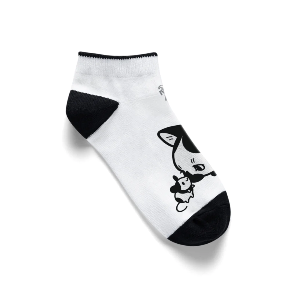 ISHISHIのパンダマウスとぶちこねこ Ankle Socks