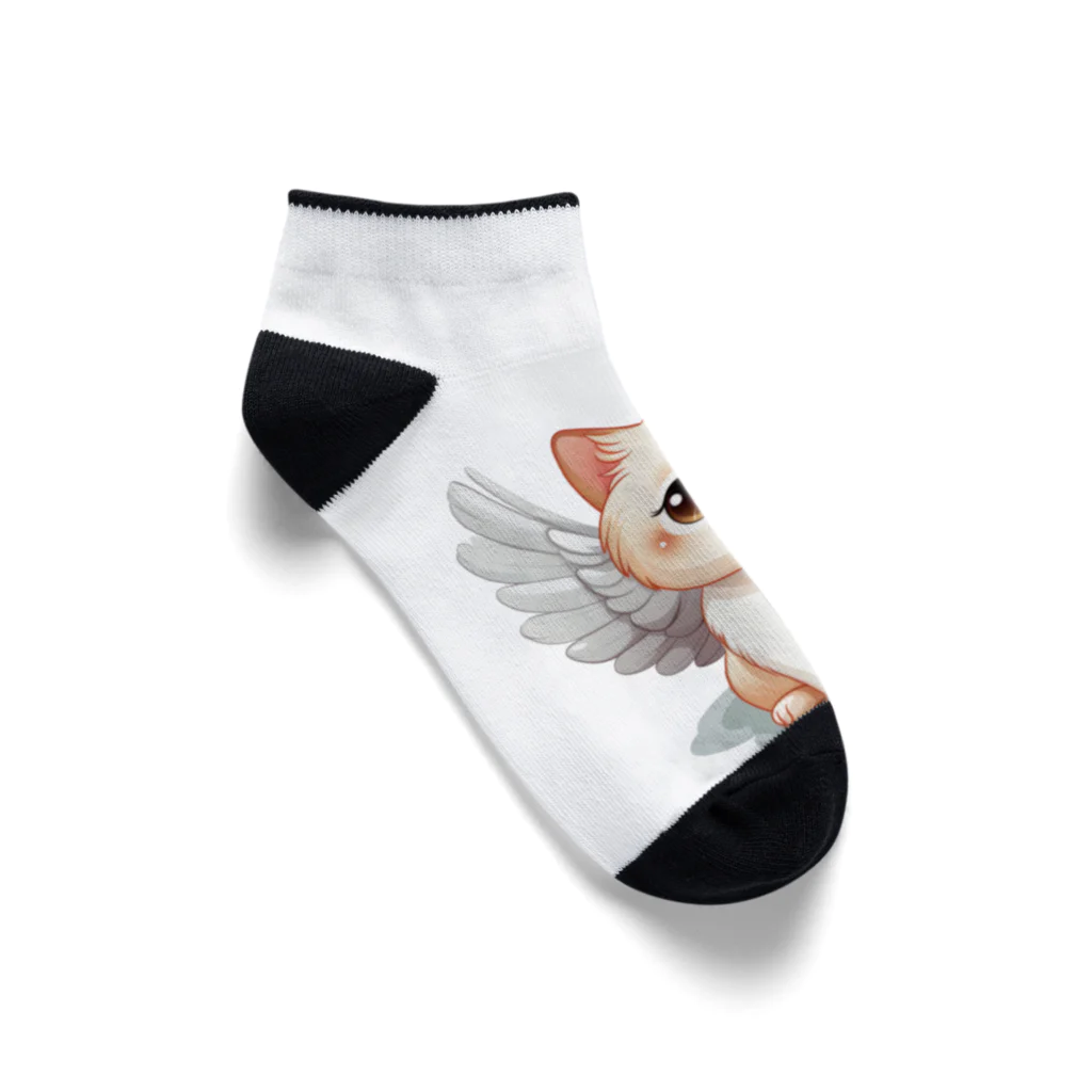 Vasetti_pressの可愛いねこ天使 Ankle Socks