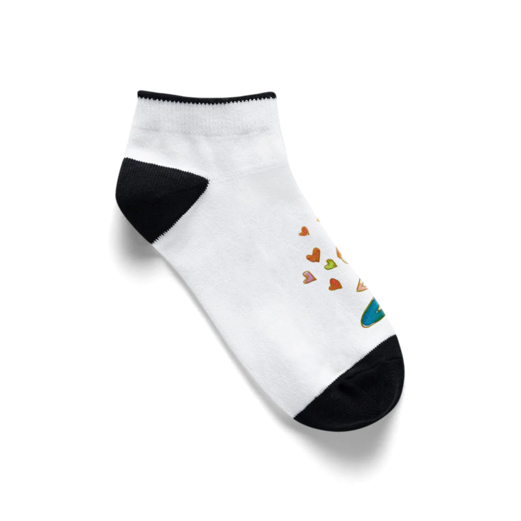 onmycolorの楽描き店のそばかすこちゃん with LOVE (小物） Ankle Socks