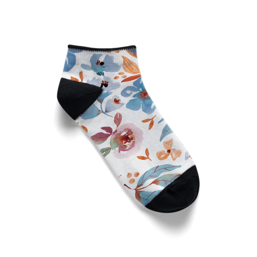 Meizeeの大人かわいい花柄 Ankle Socks