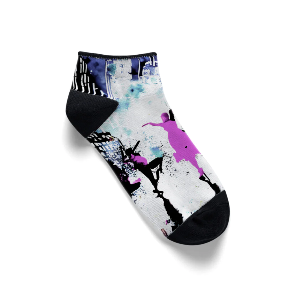 Moichi Designs Shop-2023のnew york dancer Ankle Socks