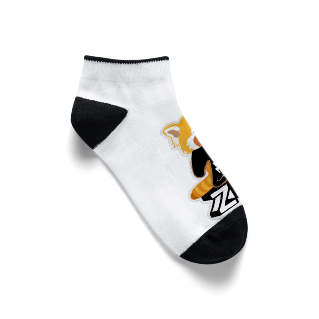 loveclonesのレッサーパンダ 0625 ZOOロゴ りんご大好き柄 Ankle Socks