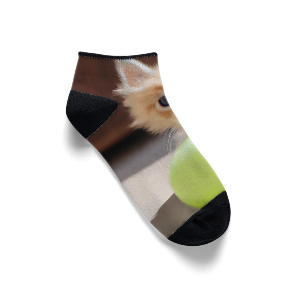 SkyBlueのもふもふな子猫 Ankle Socks