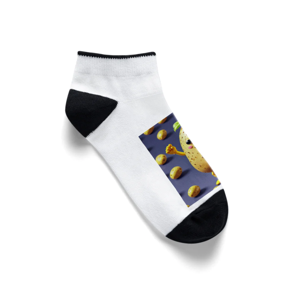 くまくまの踊るじゃがいも Ankle Socks