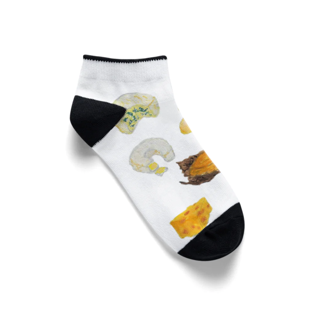 くろすけのチーズ詰め合わせ Ankle Socks