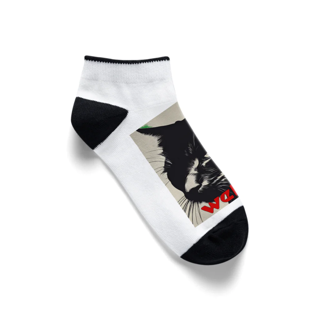 kk-welcomeの黒猫登場Ⅰ Ankle Socks