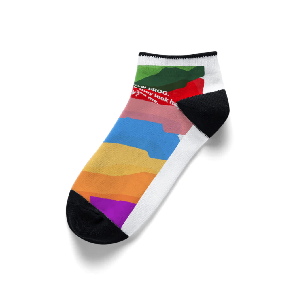 わんこのRAINBOW FROG Ankle Socks