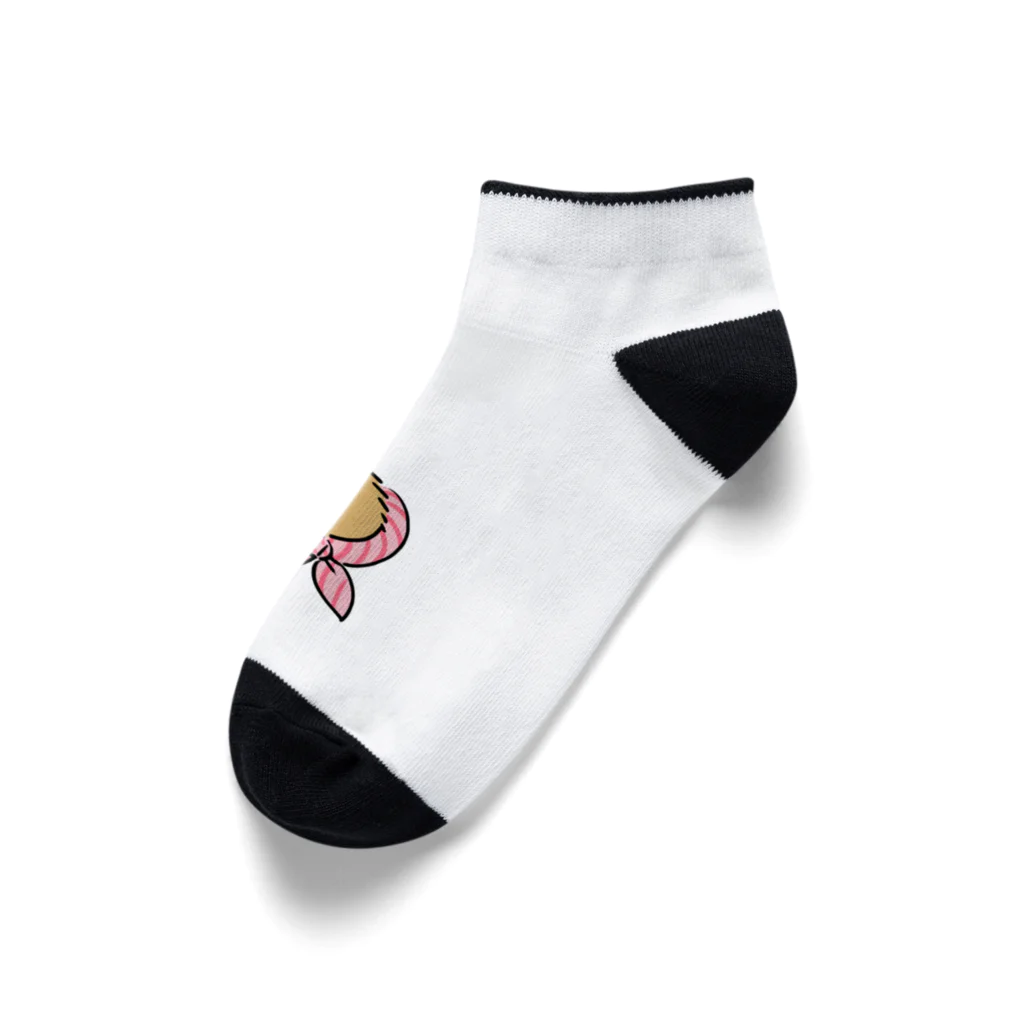 イノシシライフ INOsisiLIFEの やさしイノのほほえみ Ankle Socks