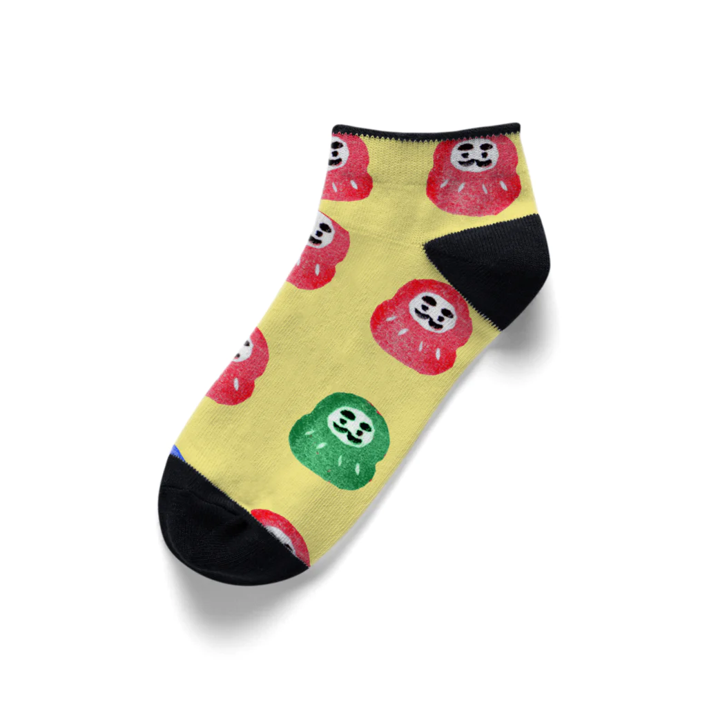 くろすけのだるまはんこ Ankle Socks