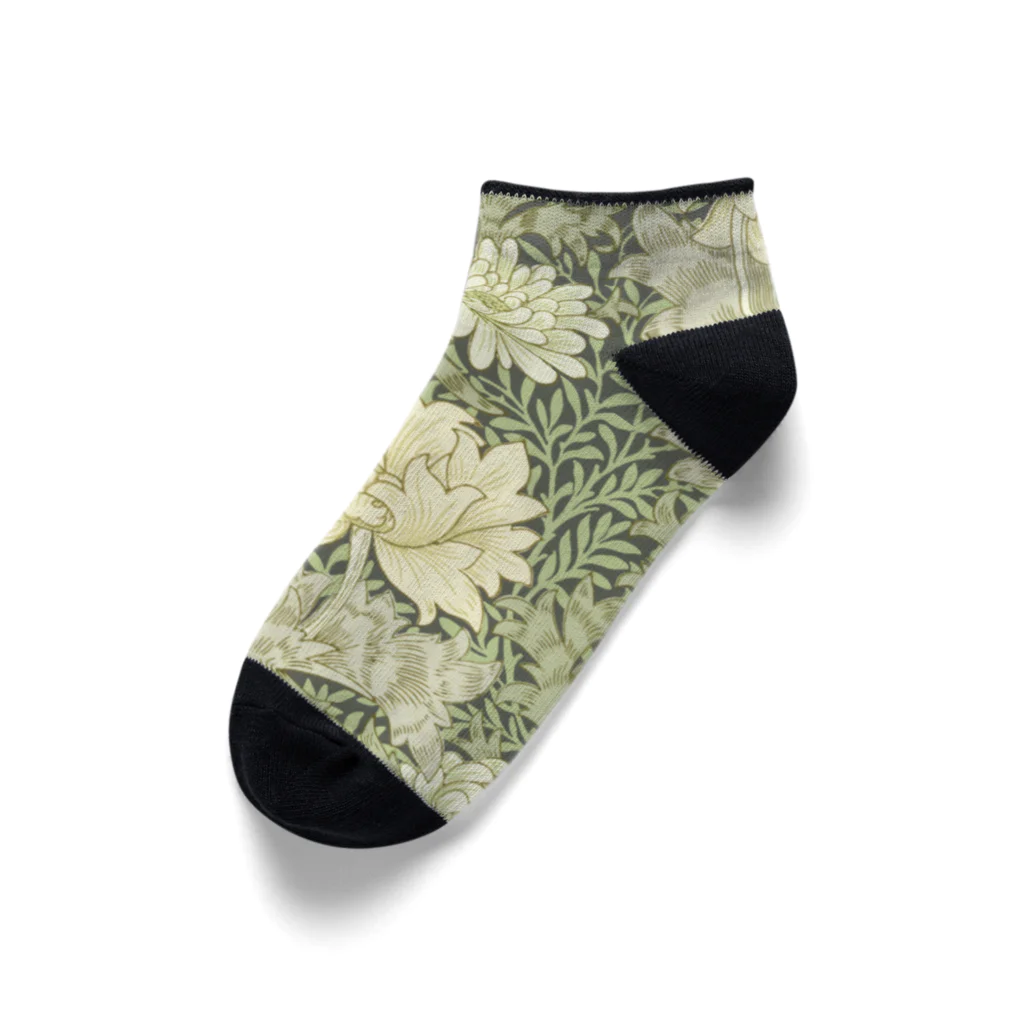 かえる商店のChrysanthemum by William Morris Ankle Socks