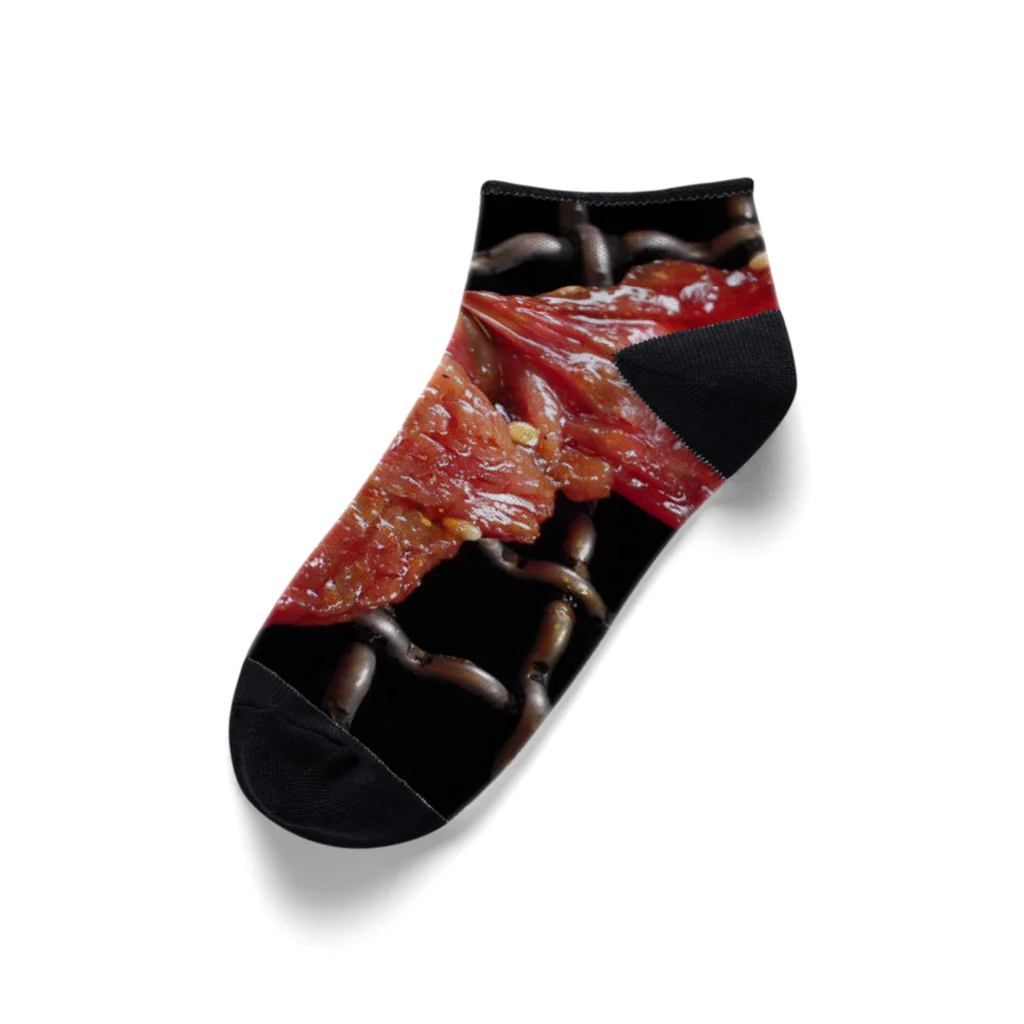 脂身通信Ｚの【フルグラフィック】焼肉♪230503 Ankle Socks