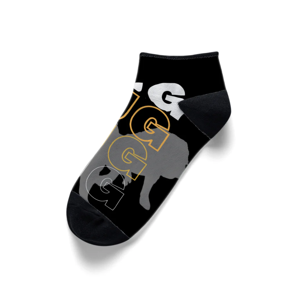 INULAVITAのPug silhouette Ankle Socks