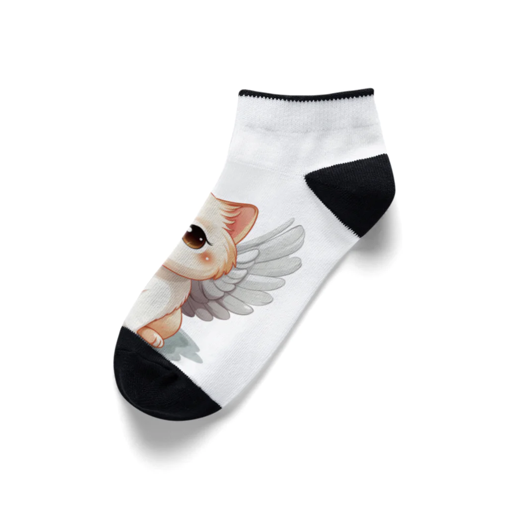 Vasetti_pressの可愛いねこ天使 Ankle Socks