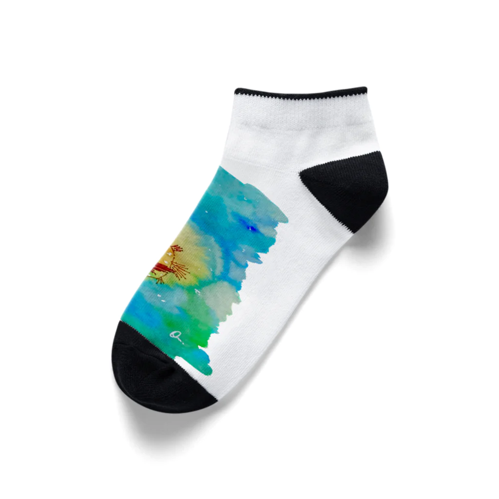 onmycolorの楽描き店のはこふぐ太　(小物) Ankle Socks