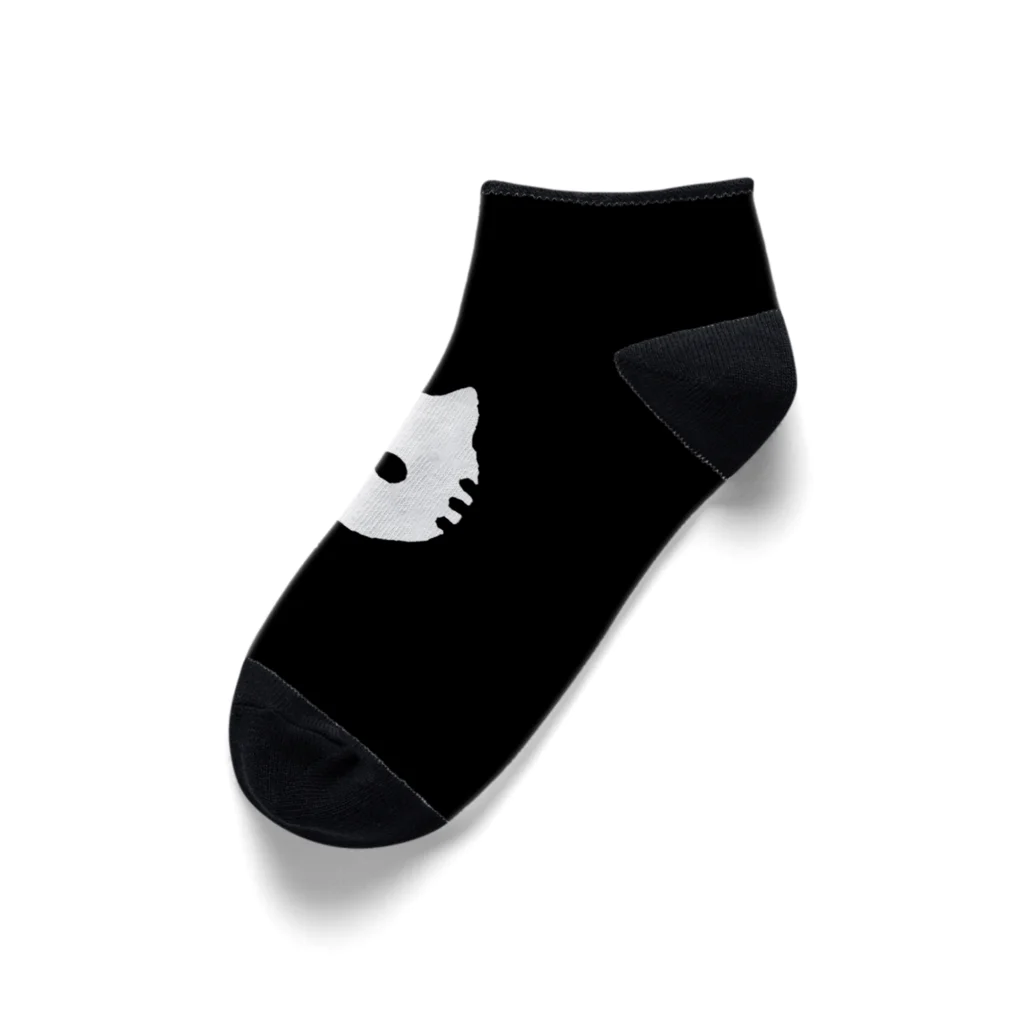 Challenge Cat Storeの挑戦するねこ_くるぶしソックス（黒） Ankle Socks