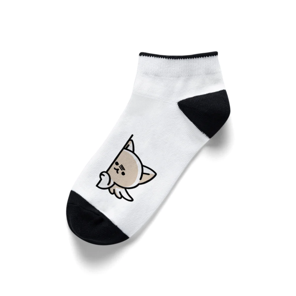 Mystery Cat Worldのじっと見つめるねこ Ankle Socks