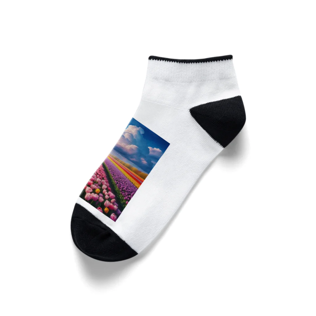 終わらない夢🌈の壮大な風景✨チューリップ🌷バージョン🌈 Ankle Socks