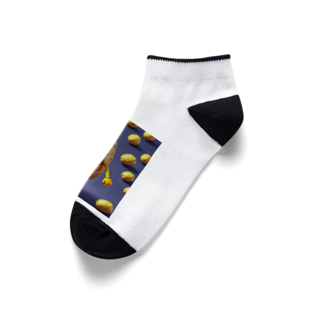 くまくまの踊るじゃがいも Ankle Socks