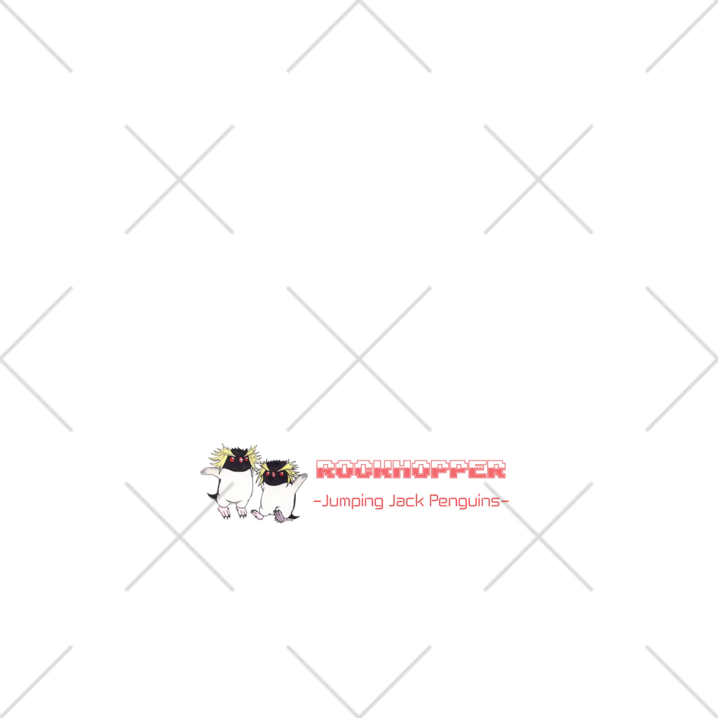 ヤママユ(ヤママユ・ペンギイナ)のロックホッパー×ピクセルロゴ くるぶしソックス
