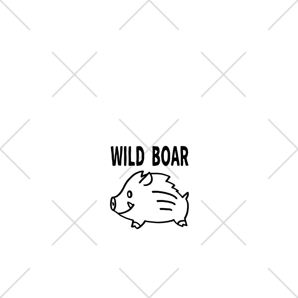 イノシシライフ INOsisiLIFEの「WILD BOAR」(黒線) くるぶしソックス