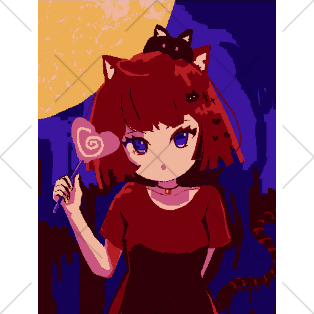 acrogirl（アクロガール）の赤毛の猫ミミ女の子 くるぶしソックス