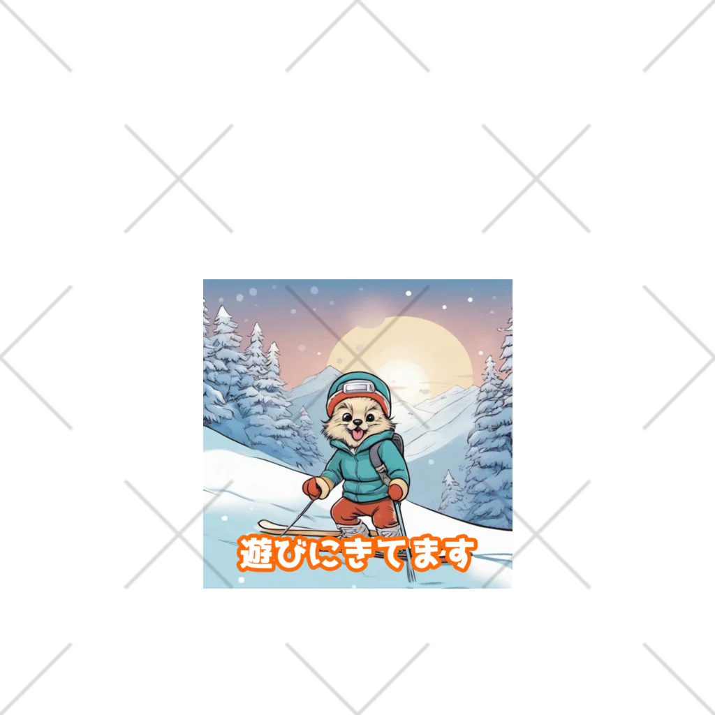 ISSEN🌟AIイラストのウィンターワグワグの冬の遊び⛄ くるぶしソックス