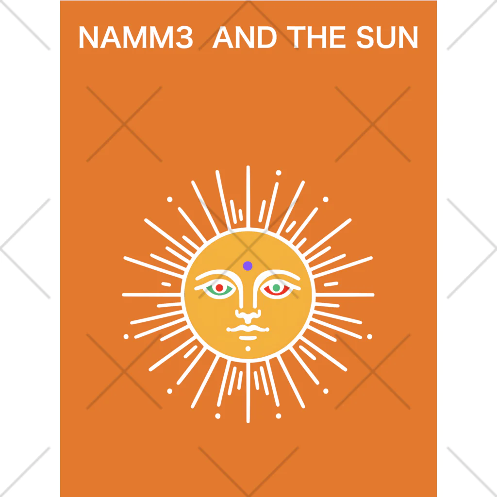 NAMM3 AND THE SUNの南無三の太陽　くるぶしソックス　白輪郭 くるぶしソックス　オレンジ くるぶしソックス