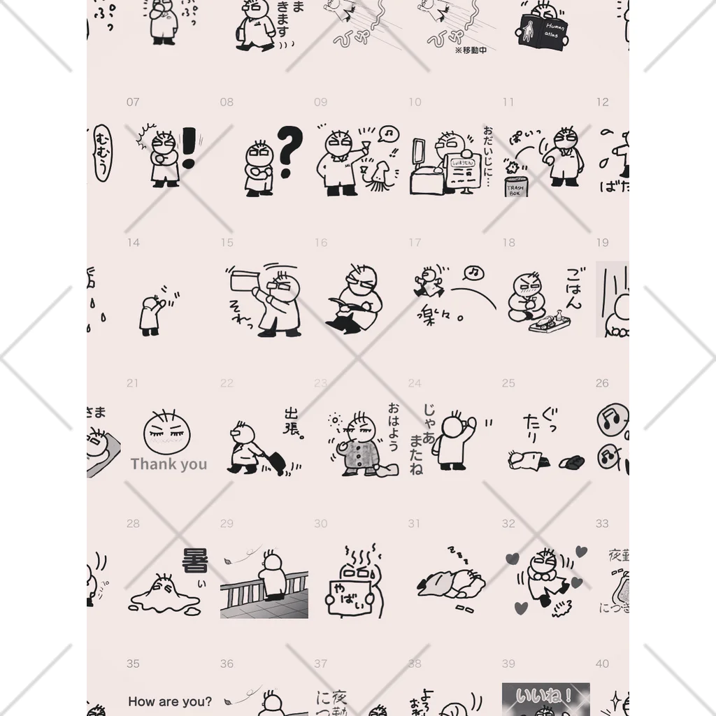 AJCOMPANYのLINEスタンプDr ＭのTシャツ くるぶしソックス