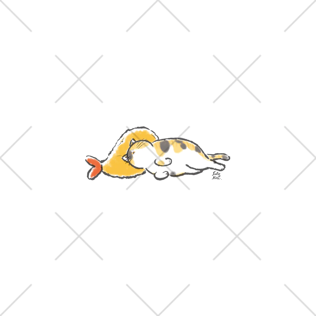 サトウノリコ*のピスピスゆーて寝るネコ【しまミケ】 くるぶしソックス