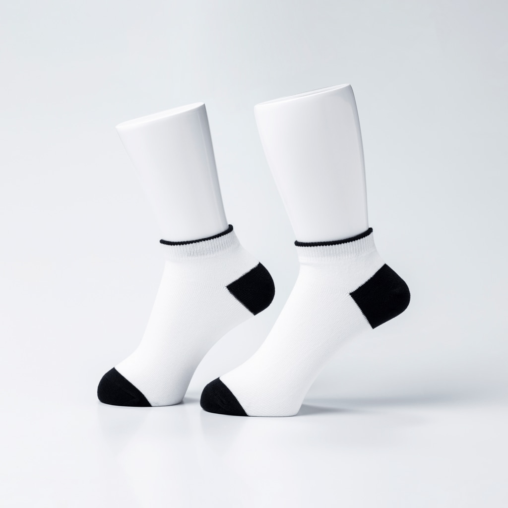 のゆきのしゃしーんの多摩川の石 Ankle Socks