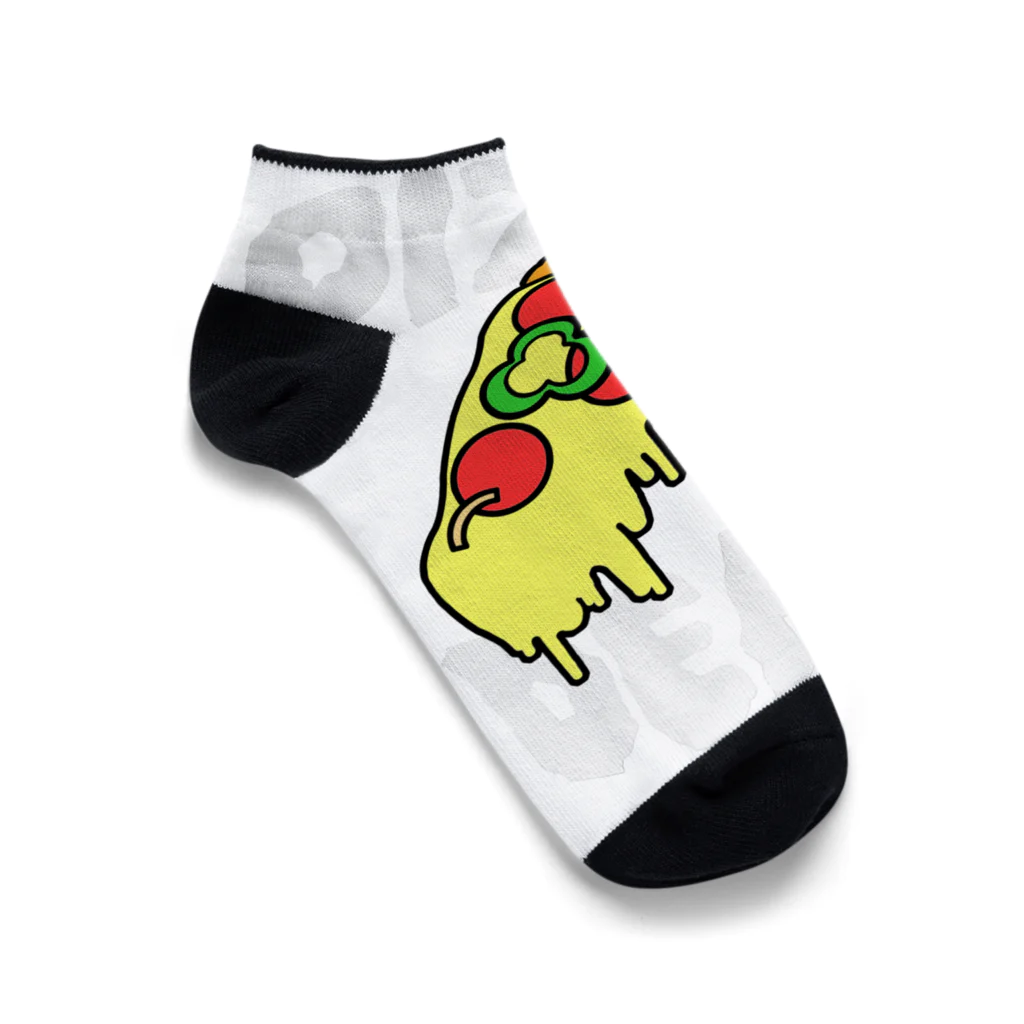 KANTAROのピザデス (white) Ankle Socks