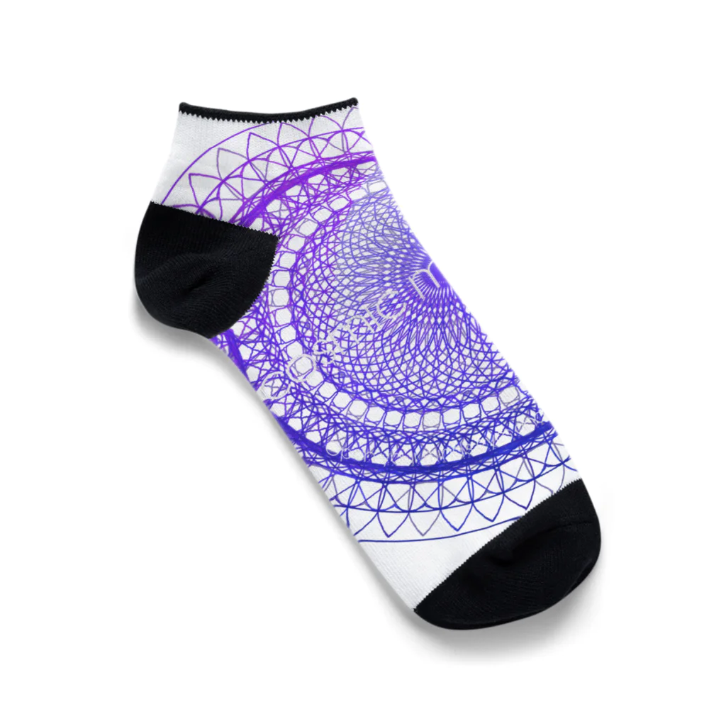 💖宇宙整体♪🌈♪こころからだチャンネル♪💖のcosmicmeditation violet Ankle Socks