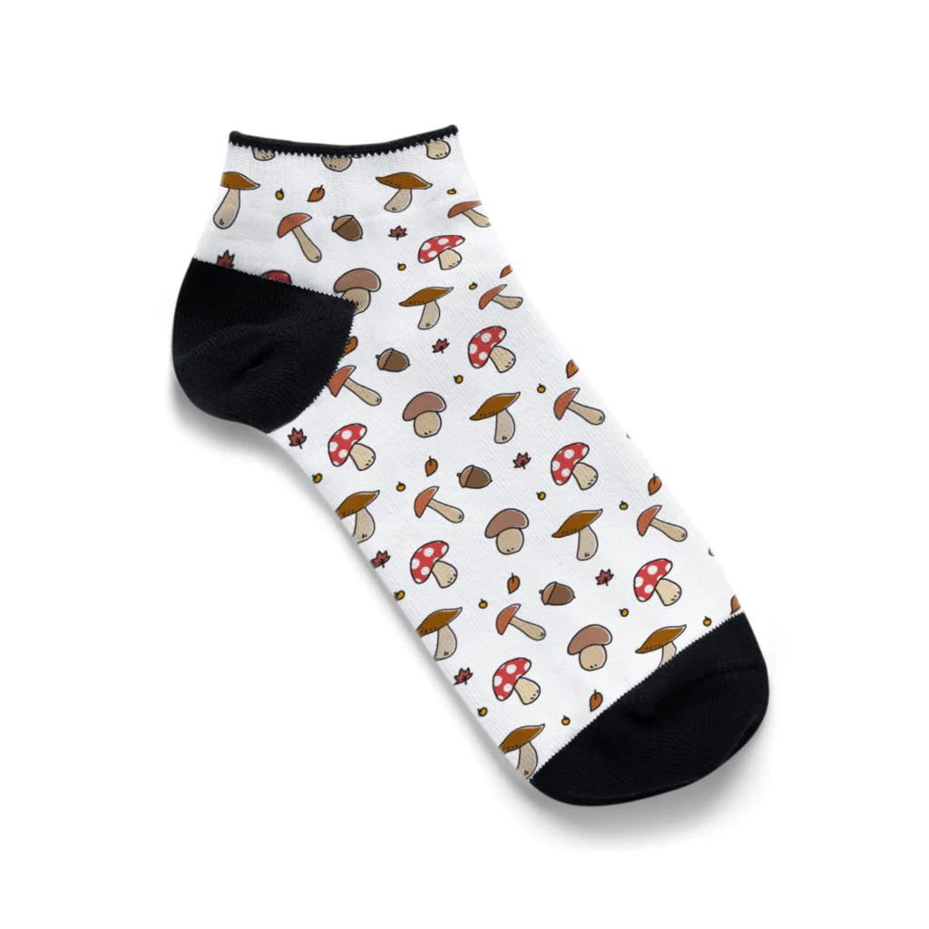 Andiamoのきのこ模様 Ankle Socks